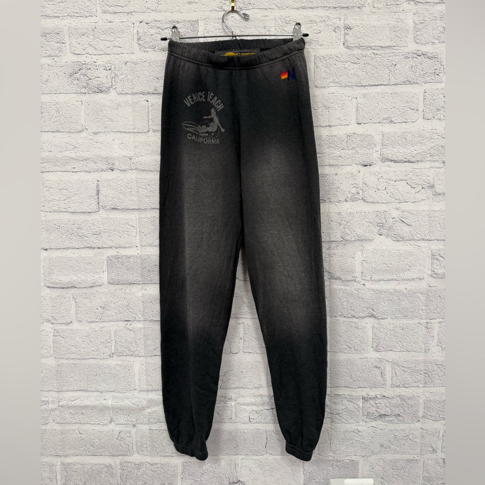 Aviator Nation Black/Charcoal Jogger Pants Womens Size XS